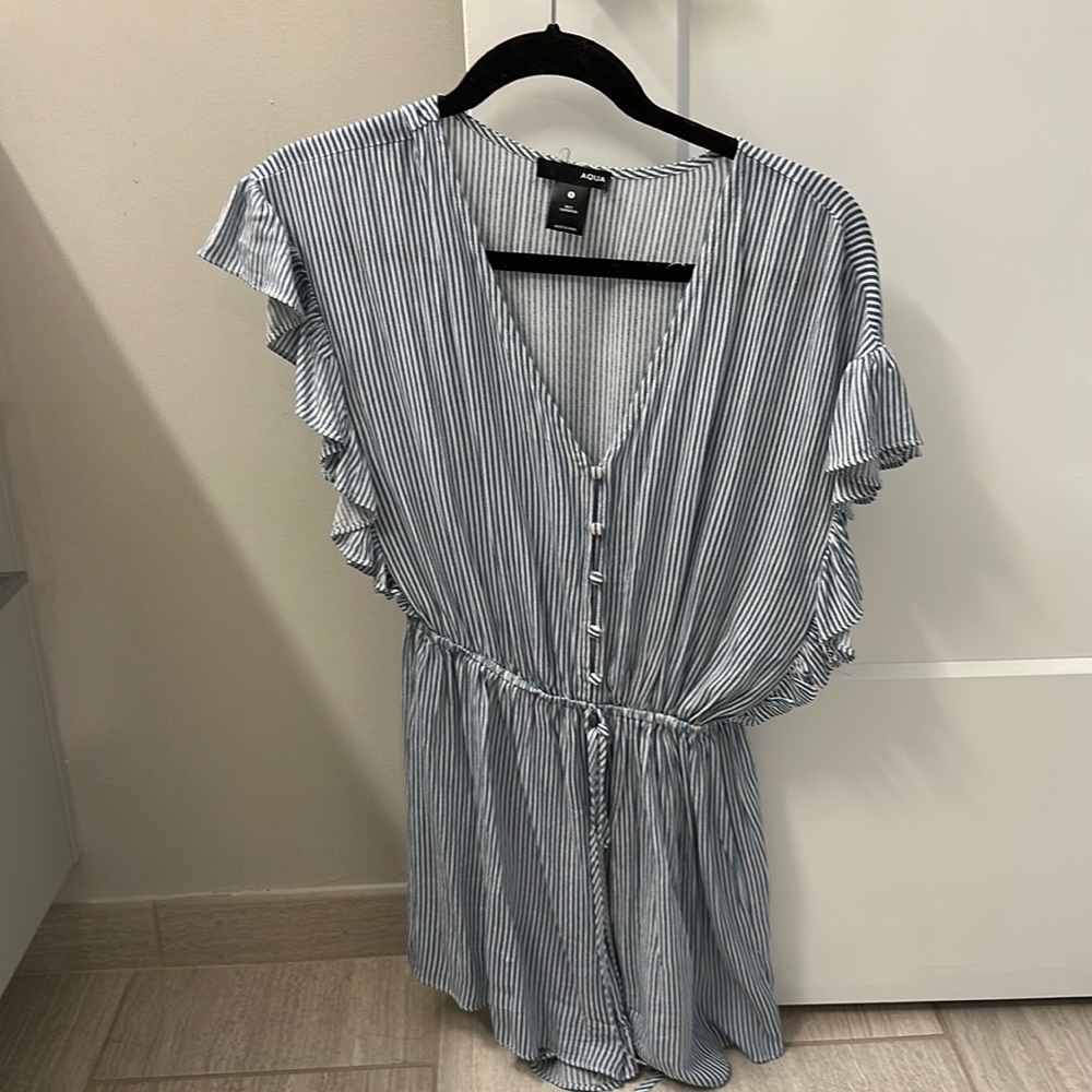 Agua striped shorts romper